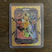 2022-23 Panini Prizm Lebron James /500 Gold Shimmer Monopoly  Lakers