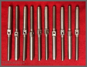 Lote de 10 pernos de extremo de cable roscado 3/32" MS21259-3LH AN666 CRS - Imagen 1 de 5