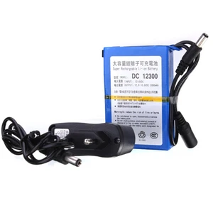 Wiederaufladbare Lithium Ionen Batterie Akku Ladegerät DC12V 3000mAh mit Stecker - Bild 1 von 7