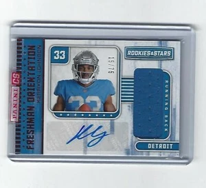 Kerryon Johnson 2018 Panini R & S Authentic Auto. Jersey Cd.# FO-KJ - Picture 1 of 2