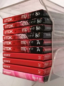 Vintage Electrical Sony 74 Hi Fi Mini Discs 10 JobLot New Unopened Mini Disc TDk - Picture 1 of 6