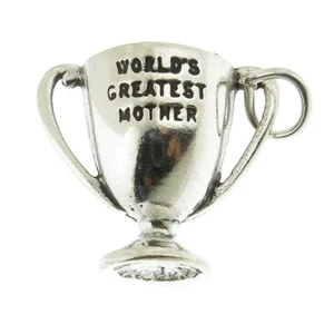 925 Sterling Silber Worlds Greatest Mother Trophy Charm Made in USA - Bild 1 von 2
