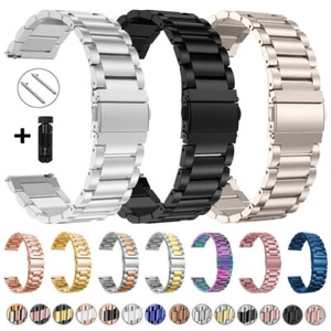 18 20 22 24mm Acero Inoxidable Eslabones Pulsera Repuesto Correa Metal+Herramienta - Imagen 1 de 36