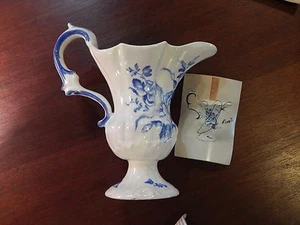 Antique French Italian Faience or Dutch Delft Blue White Ewer Expertly Restored - Picture 1 of 12