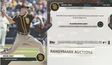 Michel Baez SAN DIEGO PADRES 2020 TOPPS NOW ROAD TO OPENING DAY OD-435 SP 211