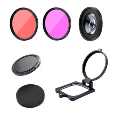 58mm Adapter Ring Lens Filter + 16x Macro Lens Kits for GoPro Hero 13 12 11 10 9 - Image 1 of 4