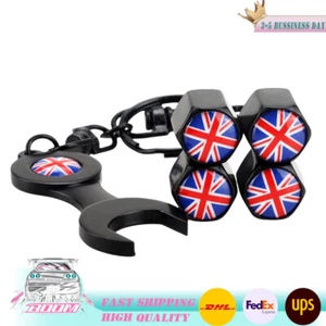 Tapa de válvula de neumático de rueda automática 4 piezas vástago cubierta antipolvo de aire bandera de Inglaterra Reino Unido a prueba de polvo - Imagen 1 de 6