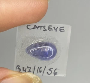 TANZANITA ojo de gato cabujón forma libre (3,47 ct) Tanzanita ojo de gato - Imagen 1 de 3