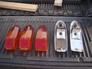 Lucas L840 MGB Midget Rear Light Chrome Base and Lenses Lot for Parts - Bild 1 von 21