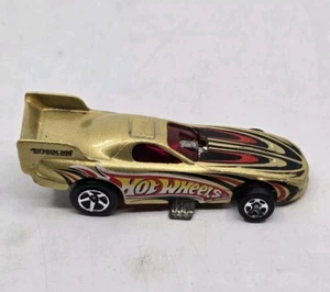 Funny Car Redline Dragster 1977 🔥 Hot Wheels dorado suelto Malasia Mattel - Imagen 1 de 7