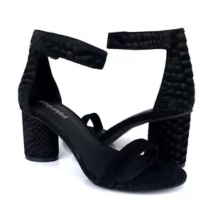 Jeffrey Campbell Laura Damen-Sandalen mit Knöchelriemen schwarz Größe 6,5 - Bild 1 von 8