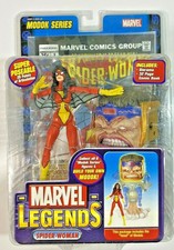 Marvel Legends Spider-Woman Modok Series Figurine Plus Comic And Head Of Modok