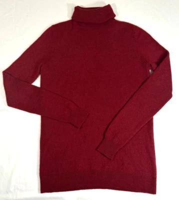 Suéter de cuello alto Cashmere Blooming Dale para mujer manga larga rojo talla mediana Foto 1 de 4