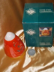Walnut Creek Halloween Candy Corn 5" T-Light Candle Holder - Picture 1 of 4