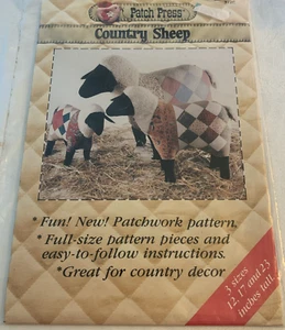 Patch Press Country Sheep Patchwork Uncut Pattern 12" 17" and 23" Tall 1983 - Picture 1 of 3