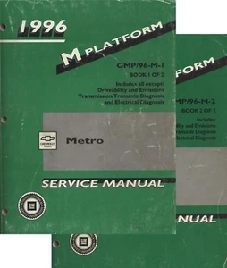 1996 Chevrolet Geo Metro Factory Service Manuals (GM M Platform, 2 Volume Set) - Picture 1 of 3