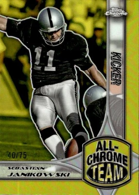 2024 Topps Chrome #ACT-24 Sebastian Janikowski All-Chrome Team Yellow #/75 - Image 1 of 2