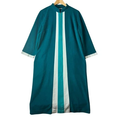 Abrigo de Colección JCPenney Bata Mujer’s Talla 16 Años 70 80 Largo Colorblock Verde Retro  Foto 1 de 4