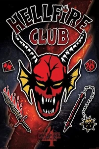 NETFLIX SERIE STRANGER THINGS STAFFEL 4 POSTER HELLFIRE CLUB EMBLEM NEU 24x36 - Bild 1 von 1