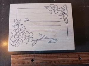 2000 Doppel D. Briefmarken Briefpost mit Blumen S5062 Holzstempel - Bild 1 von 4