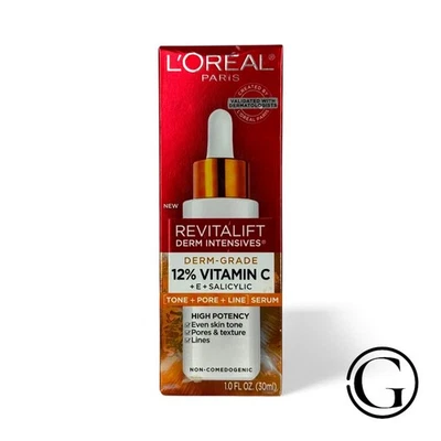 Suero salicílico L'Oreal Revitalift Derm Intensives 12 % vitamina C + E (1,0 FL OZ) Foto 1 de 4