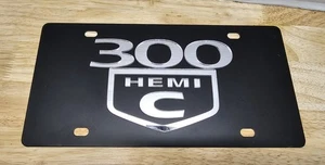 Mopar 300 HEMI C, Black and Mirrored Front License Plate Official Licensed - Bild 1 von 3