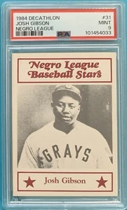 1984 Decathlon Sports Negro Leagues #31 Josh Gibson PSA 9 MINT Homestead Grays - Picture 1 of 2