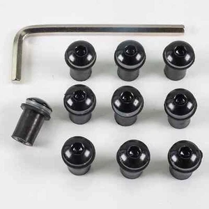10 uds. Tornillos de parabrisas de aluminio negro - Imagen 1 de 1
