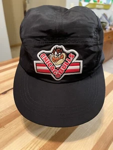 Cappello strapback Chicago Bulls 1998 vintage TAZ Looney Tunes 5 pannelli skate nylon - Foto 1 di 10