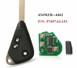 Fits Subaru 433MHz 57497AG153 Complete Transponder Remote Key - Picture 1 of 3