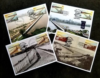 [SJ] Singapore Malaysia Joint Issue 100th Johor Causeway 2024 Maxicard *dual PMK - Image 1 of 4