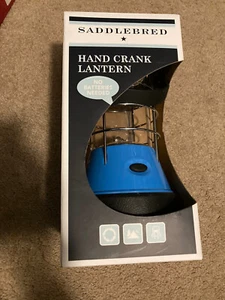 SADDLEBRED, HAND CRANK, LANTERN, BLUE, NO BATTERIES NEEDED - Picture 1 of 2