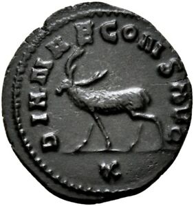 GALLIENUS (253-268 AD) AE Antoninianus. Rome Stag #GZ 10771