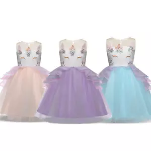 DH Girls Unicorn Princess Costume Pageant Party Holiday Dress - Picture 1 of 26