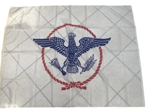 Bandera vintage con logotipo de barco de la línea de Estados Unidos con cuerda alrededor del águila 4' X 6' EE. UU. - Imagen 1 de 2