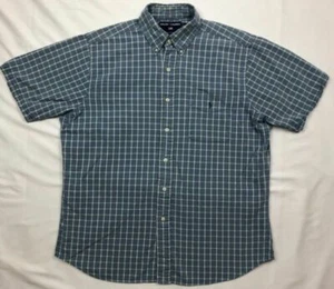 Vintage Ralph Lauren Sport Pferd Herren Button Down Hemd Large blau kariert C2 - Bild 1 von 8