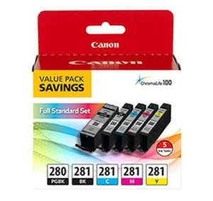 Canon PGI-280 CLI-281 5 Color Cartridge Pack for Canon Pixma Inkjet Printers - Picture 1 of 5