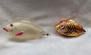 2 SELTENE Vintage Weihnachtsfische Glasfigur deutsche Hängeornamente, 1 Merkur GLS - Bild 1 von 21