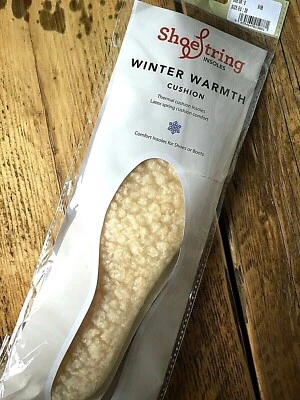 A PAIR OF WINTER WARMER THERMAL CUSHION FLEECE INSOLES BY SHOESTRING