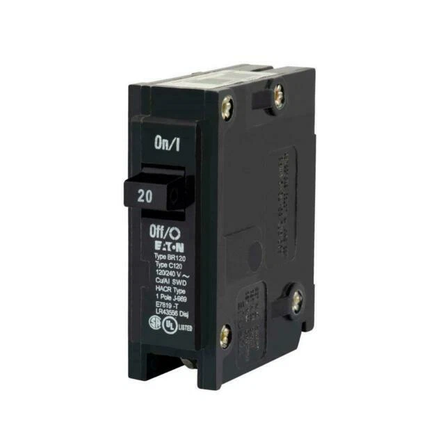 Eaton BR120 Thermal Magnetic Circuit Breaker - Black