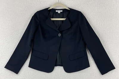 Pendleton Petites Blazer Jacket Womens Size 2P Black Long Sleeve Wool Blend - Image 1 of 4