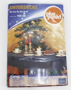 Mantel redondo mantel bajo mantel elegante poliéster azul profundo Ø 160 cm - Imagen 1 de 3