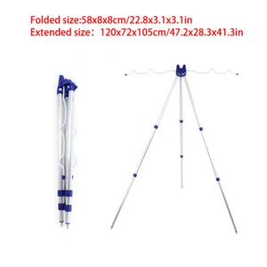 Aluminium Alloy Telescopic Fishing Rod Stand Bracket Tripod Holder - Picture 1 of 9