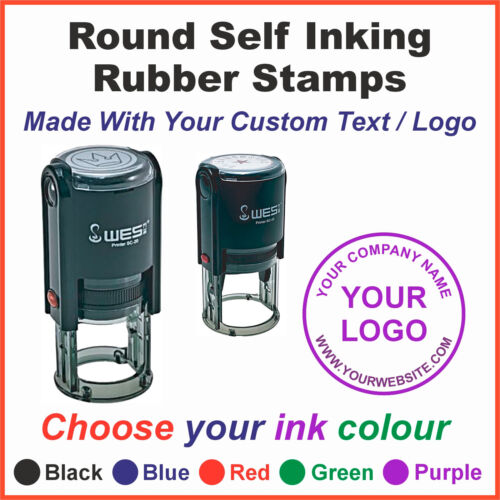 Custom Made Loyalty Card Stamp Round Personalised Quality Self Inking Stamp