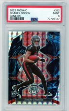 2022 Drake London Panini Mosaic Football Rookie Card Genesis Graded PSA 9 (TM)