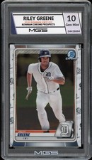 2020 Bowman Chrome #BCP-122 Riley Greene Rookie Card Graded 10 MGS Gem MINT RC