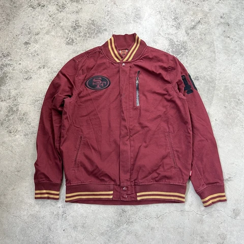Nike San Francisco 49ers Zip Up Canvas Jacket 516475-607 Size XL Rare Team Issue Cover