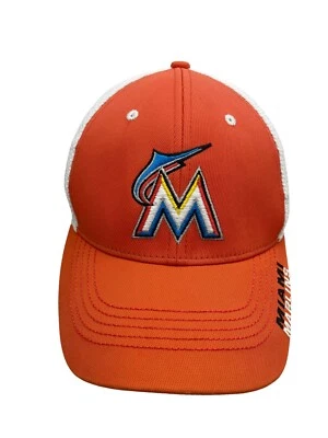 Gorra de béisbol de los Miami Marlins MLB malla naranja ajustable Foto 1 de 4