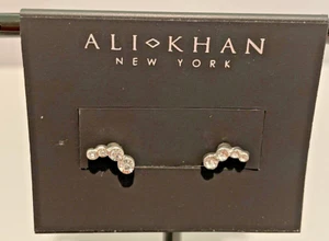 Orecchini a perno cristallo di Ali Khan Mini 4 pietre nuovi con etichette classici stupendi - Foto 1 di 8
