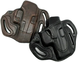 TAGUA Premium Series Right Hand Leather Open Top Belt Holster - Choose Gun - Picture 1 of 13